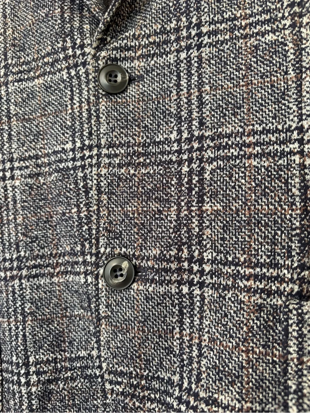 Men’s Classic tailored Jacket Made in Italy Falconeri Plaid Knit Blazer Size52
